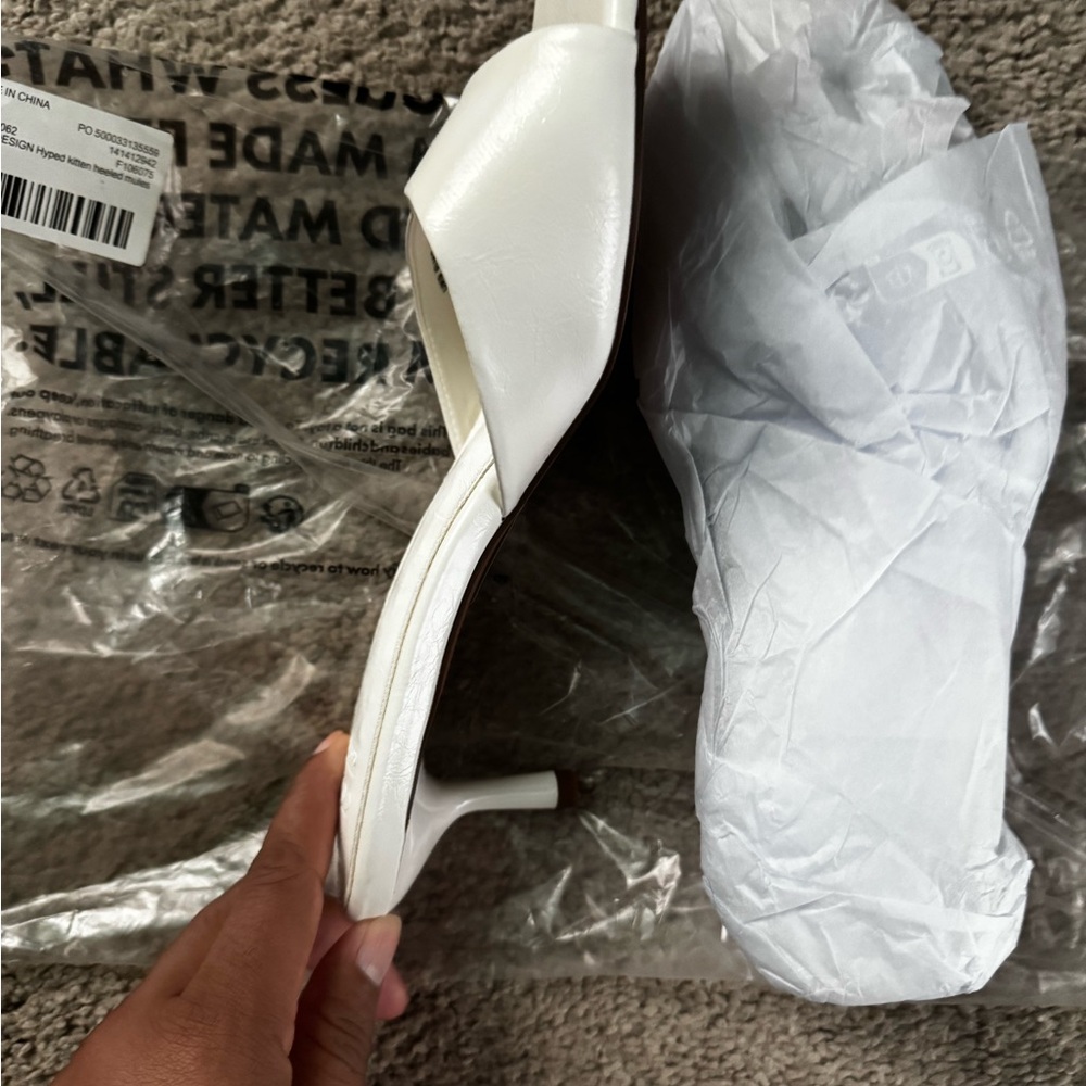 ASOS Cream Mules - Picture 2 of 3